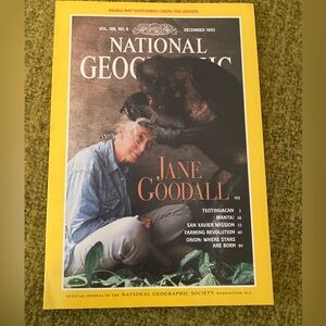 Vintage National Geographic Magazine Vol. 188, No. 6 December 1995 Jane Goodall